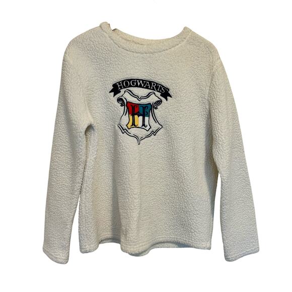 Harry Potter Hogwarts Sherpa Sweatshirt size Large - Picture 1 of 4